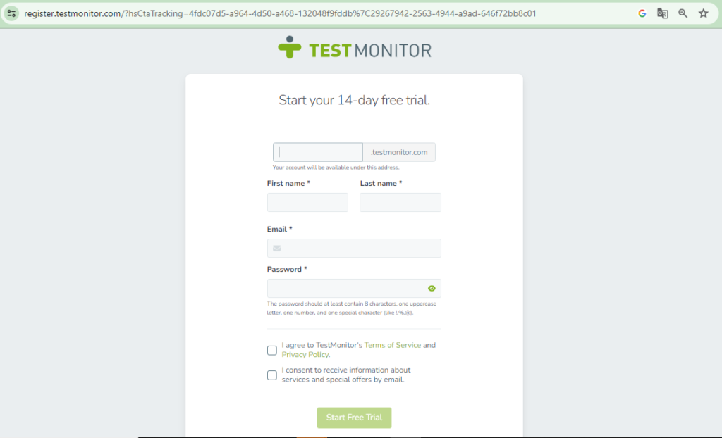 TestMonitor Free Trial