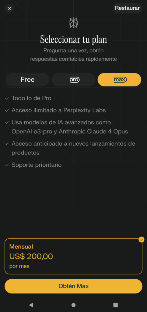 ¡Absolutamente! Estoy listo para transformar ese contenido en un artículo de blog atractivo y completo. Aquí tienes la propuesta:
Perplexity Max: Desbloquea el Poder de la IA para Profesionales y Creadores
Perplexity AI ha dado un paso audaz al lanzar Perplexity Max, una nueva suscripción de alta gama diseñada para aquellos que buscan llevar su productividad con inteligencia artificial al siguiente nivel. Esta iniciativa responde a la creciente demanda de herramientas de IA más potentes y accesibles para profesionales, investigadores y creadores de contenido. Pero, ¿qué hace que Perplexity Max sea tan especial y cómo se compara con otras IA líderes del mercado?
¿Qué es Perplexity AI? Un Buscador Impulsado por IA
Antes de sumergirnos en Perplexity Max, es crucial entender qué es Perplexity AI. A diferencia de los motores de búsqueda tradicionales que simplemente listan enlaces, Perplexity AI actúa como un motor de respuestas conversacional. Esto significa que, en lugar de navegar por múltiples páginas web, Perplexity utiliza la inteligencia artificial para comprender tu pregunta y proporcionar una respuesta directa y concisa, citando sus fuentes para que puedas verificar la información. Es como tener un investigador personal que te entrega resúmenes fiables al instante.
Perplexity Max: Potenciando la Productividad al Máximo
Perplexity Max está diseñado para usuarios que requieren un rendimiento superior y acceso ilimitado a las capacidades más avanzadas de la plataforma. Pero, ¿qué incluye exactamente esta suscripción premium?
Acceso Ilimitado a Labs: Tu Estudio de Creación Integrado
Una de las características más destacadas de Perplexity Max es el acceso ilimitado a Labs. Esta funcionalidad te permite ir más allá de la simple búsqueda y comenzar a crear directamente con IA. Imagina generar:
Dashboards personalizados: Visualiza datos complejos de manera intuitiva para tus proyectos.
Hojas de cálculo: Organiza información y realiza análisis de forma eficiente.
Presentaciones impactantes: Diseña diapositivas convincentes sin esfuerzo.
Aplicaciones web sencillas: Crea herramientas básicas para tus necesidades específicas sin necesidad de saber programar.
Anteriormente, Labs estaba disponible con ciertas limitaciones para los usuarios de Perplexity Pro, pero ahora se abre por completo para los suscriptores de Max, ofreciendo una libertad creativa sin precedentes.
Acceso Anticipado y Prioritario a Funciones Innovadoras
Los suscriptores de Perplexity Max serán los primeros en experimentar las novedades de la plataforma. Esto incluye acceso anticipado a herramientas revolucionarias como Comet, el nuevo navegador desarrollado por Perplexity. Comet promete integrar la investigación y la navegación web de una manera fluida, optimizando tu flujo de trabajo. Además, los usuarios de Max tendrán acceso prioritario a nuevas fuentes de datos y colaboraciones exclusivas con marcas líderes, lo que les permitirá estar a la vanguardia de la información.
Modelos Avanzados y Soporte Prioritario: La IA de Élite a tu Alcance
Perplexity Max te ofrece acceso preferente a los modelos de lenguaje más avanzados del mercado, como OpenAI GPT-4o y Claude Opus, los cuales son conocidos por su capacidad para comprender y generar texto de alta calidad, así como para manejar tareas complejas. Esto es crucial para proyectos que exigen la máxima precisión y profundidad. Para aquellos que trabajan en iniciativas complejas, Perplexity Max también proporciona soporte técnico prioritario, asegurando que cualquier problema se resuelva de manera rápida y eficiente.
¿Quién Necesita Perplexity Max?
Perplexity Max está específicamente diseñado para optimizar el trabajo de:
Profesionales: Aquellos que requieren análisis exhaustivos y datos sin limitaciones para tomar decisiones informadas.
Creadores de Contenido y Escritores: Personas que dependen de la investigación intensiva para generar contenido original y bien fundamentado.
Estrategas Empresariales: Individuos que necesitan herramientas de inteligencia competitiva para analizar el mercado y la competencia.
Investigadores Académicos: Aquellos que desarrollan proyectos complejos y multidisciplinares y requieren acceso a información precisa y modelos avanzados.
¿Cuánto Cuesta Perplexity Max?
El costo de Perplexity Max es de $20 al mes si se paga anualmente ($200 al año) o $20 mensuales si se opta por la suscripción mensual. Si bien no es una opción gratuita, su valor reside en la potencia y el acceso ilimitado a funcionalidades premium que pueden justificar la inversión para usuarios intensivos.
Perplexity Free: ¿Qué Obtienes sin Costo?
Perplexity AI también ofrece una versión gratuita que permite a los usuarios experimentar las capacidades básicas de la plataforma. Con la versión gratuita, puedes realizar un número limitado de consultas y obtener respuestas precisas con fuentes citadas. Es una excelente opción para uso ocasional o para familiarizarte con la interfaz y el concepto de Perplexity.
Beneficios de Suscribirse a Perplexity Max: La suscripción a Max transforma a Perplexity de una potente herramienta de búsqueda en una plataforma de productividad integral. La posibilidad de crear dashboards, presentaciones y acceder a modelos de IA de última generación sin límites convierte a Perplexity Max en una suite de herramientas muy completa para usuarios avanzados.
Perplexity vs. ChatGPT, Gemini y Claude: Una Comparativa Clara
Para entender mejor el valor de Perplexity Max, es útil compararlo con otras inteligencias artificiales líderes en el mercado como ChatGPT, Gemini y Claude. Cada una tiene sus fortalezas y se adapta a diferentes necesidades.
Característica
Perplexity AI (General)
ChatGPT (OpenAI)
Gemini (Google)
Claude (Anthropic)
Enfoque Principal
Motor de respuestas conversacional, búsqueda y síntesis de información con citas.
Conversación general, generación de texto creativo, resumen, codificación.
Modelo multimodal, integración con ecosistema Google, generación de texto y creatividad.
Asistente conversacional, seguridad, ética, manejo de conversaciones extensas.
Citas/Fuentes
Sí, explícitamente citadas.
No siempre, puede "alucinar" o generar información sin respaldo directo.
Puede citar fuentes, pero no tan consistentemente como Perplexity en la respuesta directa.
No cita fuentes de forma nativa en la conversación.
Acceso a Internet
Sí, en tiempo real para sus respuestas.
Depende de la versión (GPT-4 con acceso a la web, versiones anteriores no).
Sí, integrado con la búsqueda de Google.
No, a menos que esté integrado con herramientas de terceros.
Multimodalidad
Limitada (principalmente texto).
GPT-4o ofrece mayor multimodalidad (voz, imagen).
Fuerte capacidad multimodal (texto, imagen, audio, video).
Principalmente texto, aunque Anthropic está explorando capacidades multimodales.
Casos de Uso Típicos
Investigación académica, periodismo, marketing de contenidos, análisis de datos.
Escritura creativa, programación, brainstorming, atención al cliente.
Redacción de correos, resumen de documentos, generación de ideas, búsqueda avanzada.
Soporte al cliente, asistencia virtual, procesamiento de texto sensible, resúmenes largos.
Ventaja Principal
Fiabilidad y verificación de la información (fuentes).
Versatilidad, generación creativa, amplia base de usuarios y herramientas.
Integración con Google, potencia multimodal, conocimiento actualizado.
Enfoque en seguridad y ética, manejo de conversaciones largas y complejas.
Desventaja Principal
Menos enfocado en la generación creativa o multimodal avanzada de forma nativa.
Puede "alucinar" información, no siempre cita fuentes, puede ser menos objetivo.
Puede ser más genérico, la calidad de las respuestas puede variar.
Menos orientado a la búsqueda en tiempo real, puede ser más conservador.
Precios (versión Pro/Max)
Perplexity Max: $20/mes (pago anual) o $20/mes.
ChatGPT Plus: $20/mes.
Gemini Advanced: $19.99/mes (parte de Google One AI Premium).
Claude Pro: $20/mes.
Exportar a Hojas de cálculo
Ventajas de Perplexity Max
Fiabilidad y veracidad: Su mayor fortaleza es la citación de fuentes, lo que lo convierte en una herramienta invaluable para la investigación.
Eficiencia en la búsqueda: Obtienes respuestas directas y concisas, ahorrando tiempo de navegación.
Integración de Labs: La capacidad de crear contenido directamente dentro de la plataforma es un diferenciador clave para la productividad.
Acceso a modelos de élite: Utilizar GPT-4o y Claude Opus eleva la calidad de las interacciones.
Desventajas de Perplexity (en comparación)
Menos enfoque creativo puro: Si bien puede generar texto, su punto fuerte no es la escritura poética o de ficción como quizás ChatGPT.
Multimodalidad en desarrollo: Aunque incorpora Comet, la integración con imágenes o video no es tan central como en Gemini.
Costo: A diferencia de las versiones gratuitas de otros modelos, el acceso completo a las funcionalidades de Perplexity Max requiere una suscripción.
Conclusión: ¿Vale la Pena Perplexity Max?
Perplexity Max se posiciona como una herramienta indispensable para aquellos que valoran la precisión, la eficiencia en la investigación y la capacidad de crear directamente con IA. Si eres un profesional que depende de información verificada, un creador de contenido que necesita investigar a fondo o un investigador académico, la inversión en Perplexity Max puede traducirse en una mejora significativa en tu productividad y la calidad de tu trabajo.