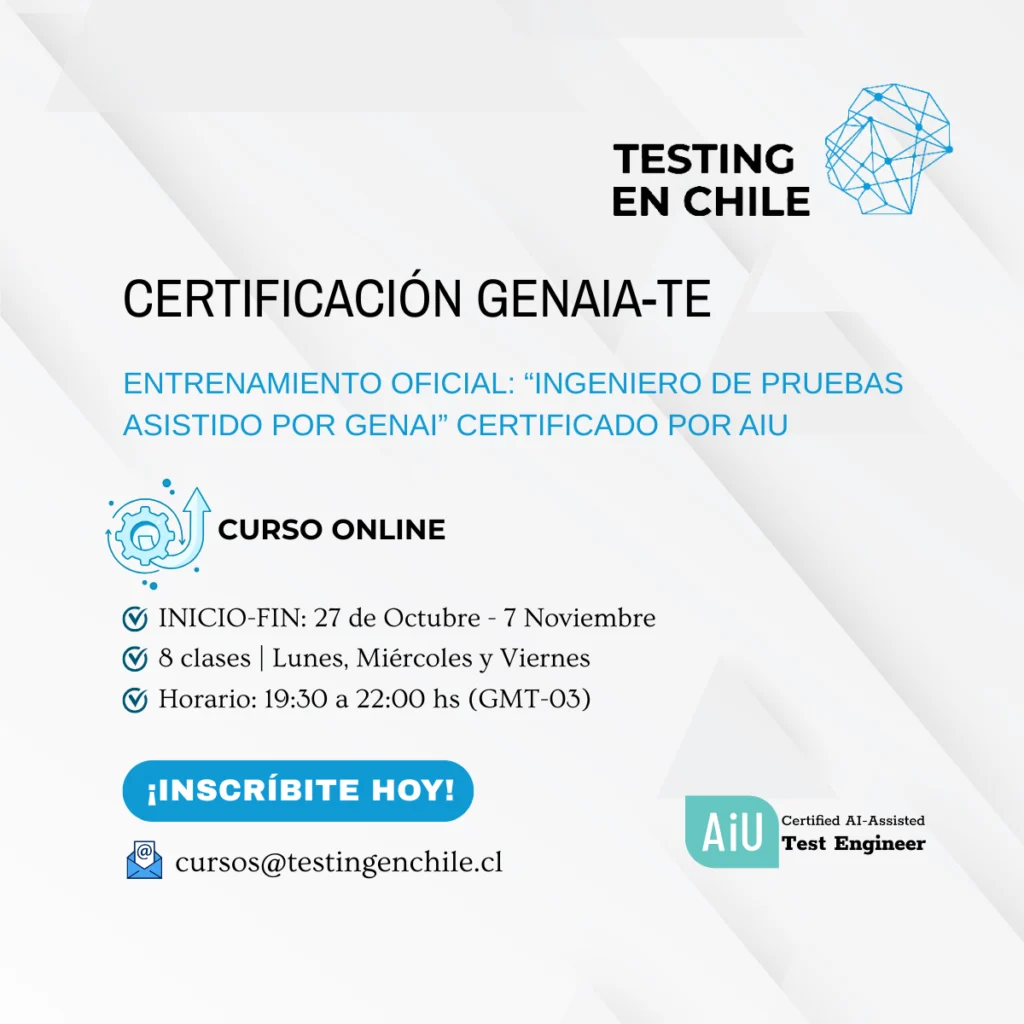 Curso para certificarse en IA Generativa aplicada al software testing