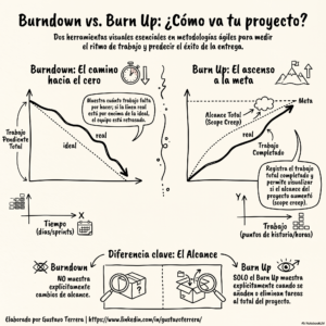 Lee más sobre el artículo Comparativa Burndown versus BurnUp